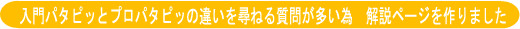入門パタピッとプロパタピッの違い